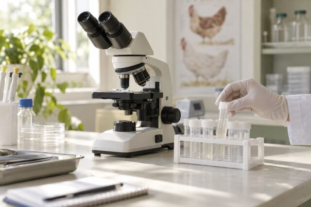 Parrandalar salomatligini tekshirish uchun laboratoriya jihozlari